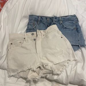 Two pairs of Levi shorts- sold together or separately